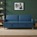 Sofa mit Stauraum Blau 192 x 78 x 87 cm Polyester