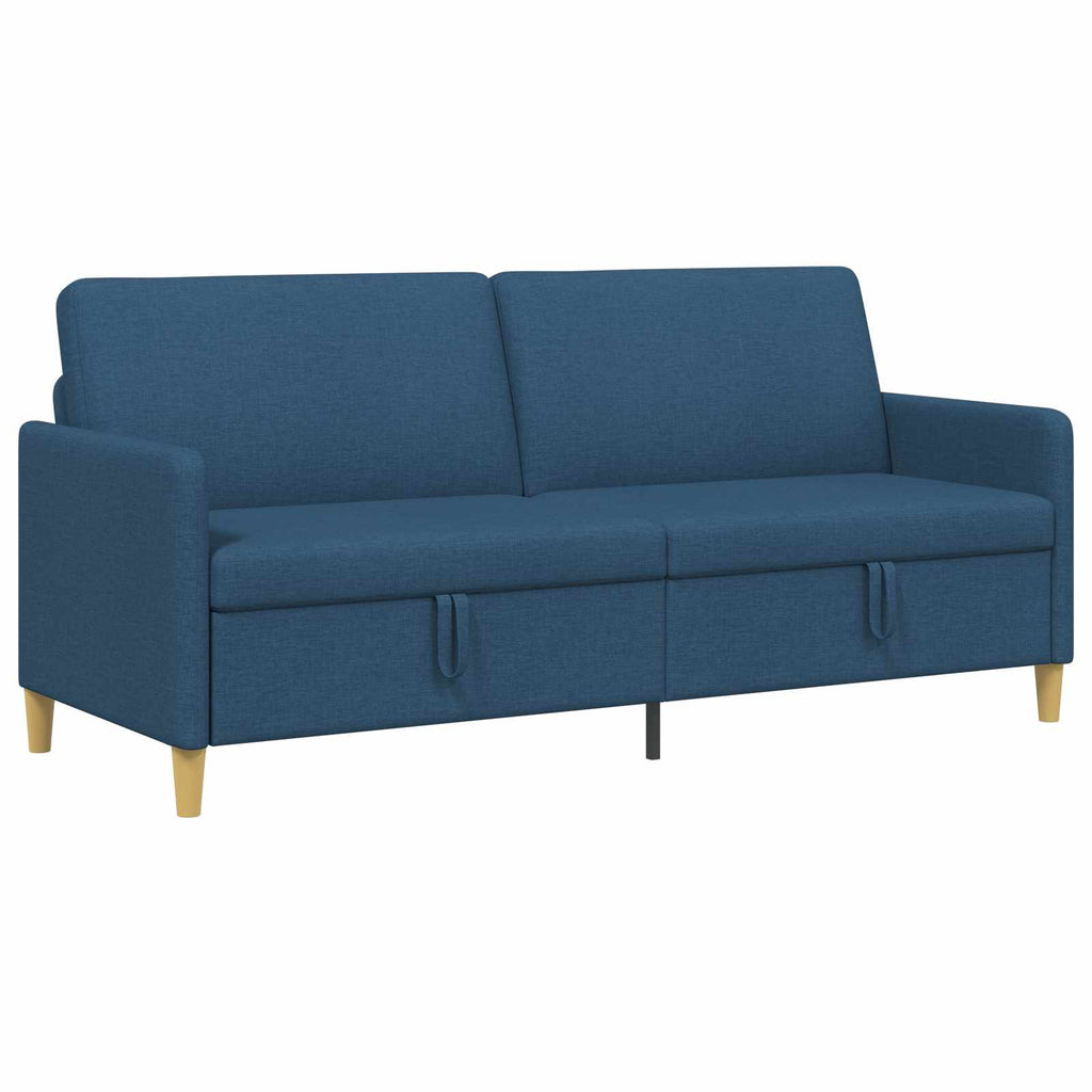 Sofa mit Stauraum Blau 192 x 78 x 87 cm Polyester