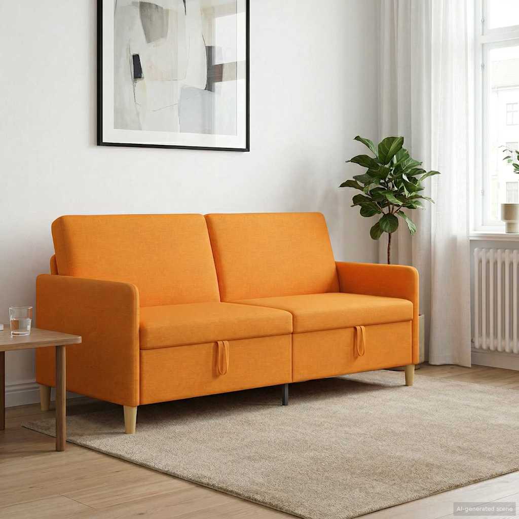 Sofa mit Stauraum Dunkelgelb 192 x 78 x 87 cm Polyester