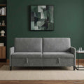Sofa mit Stauraum Dunkelgrau 192 x 78 x 87 cm Polyester