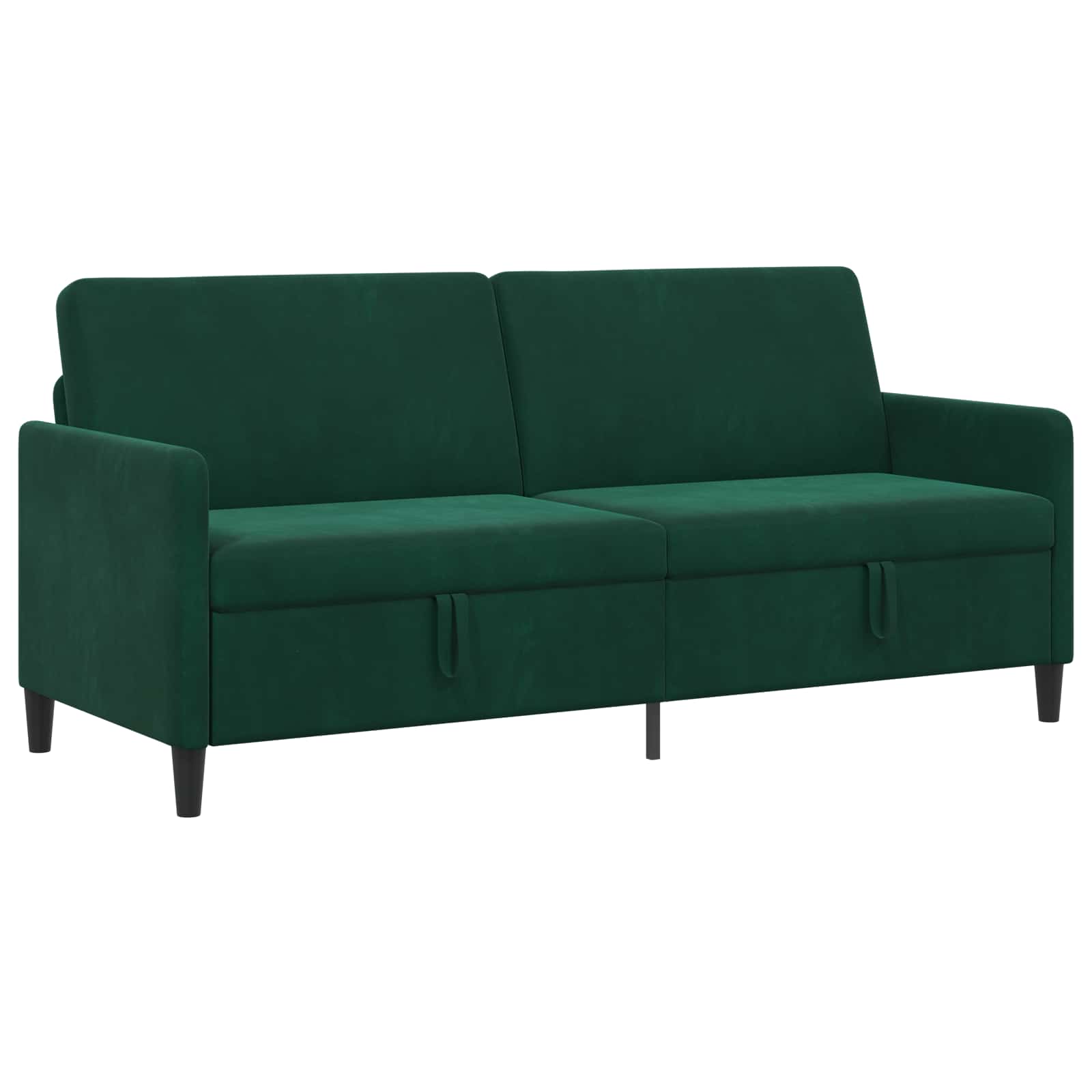 Sofa mit Stauraum Dunkelgrün 192 x 78 x 87 cm Polyester