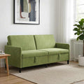 Sofa mit Stauraum Hellgrün 192 x 78 x 87 cm Polyester