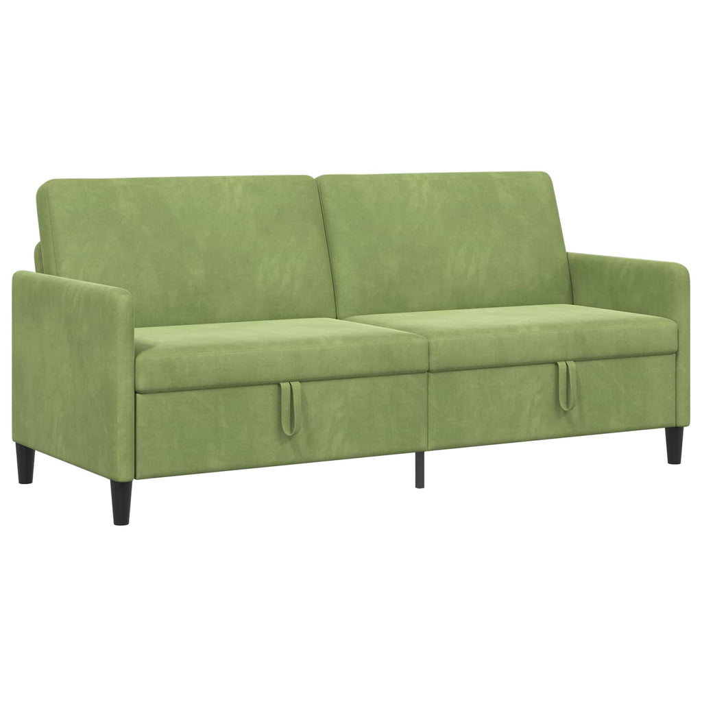 Sofa mit Stauraum Hellgrün 192 x 78 x 87 cm Polyester