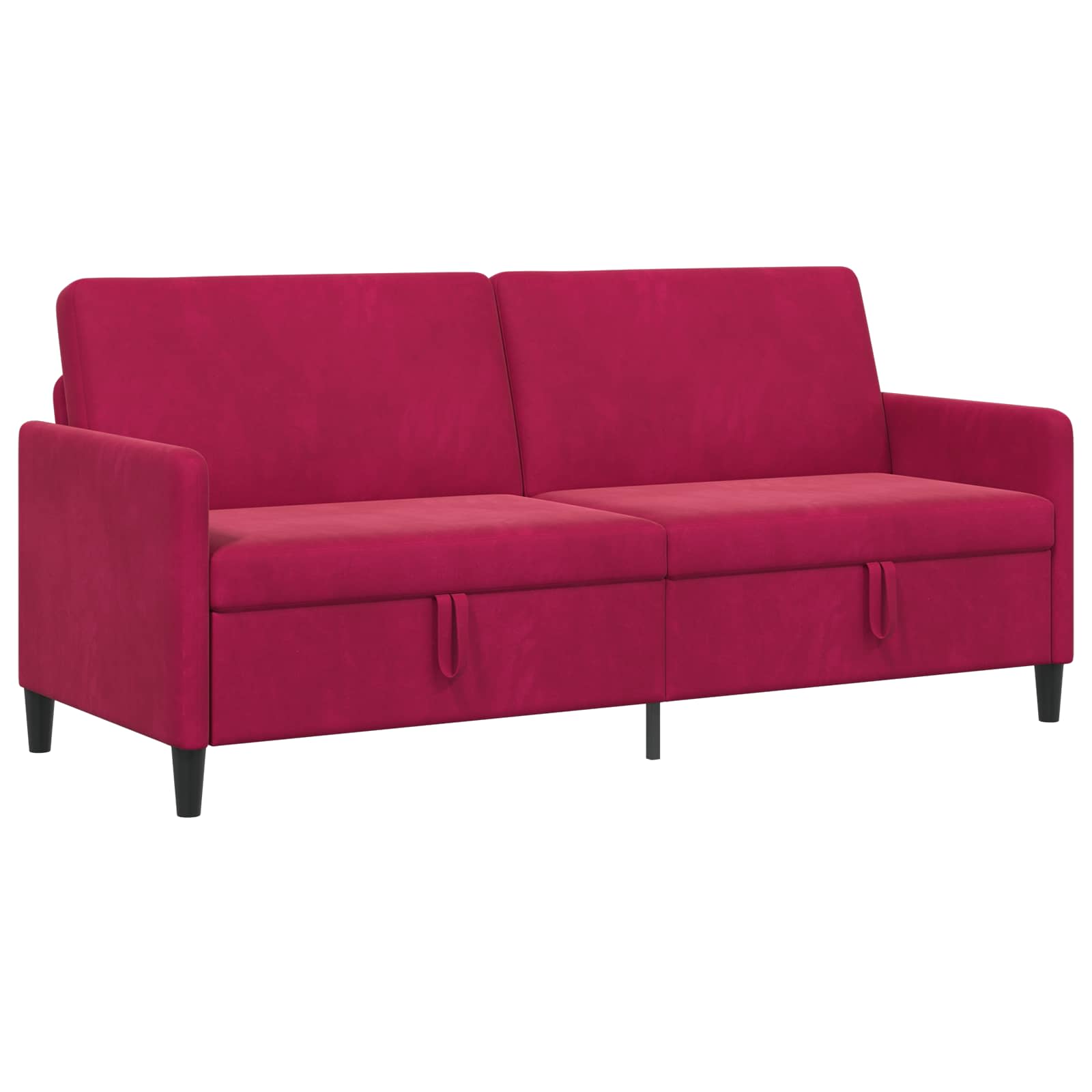 Sofa mit Stauraum Weinrot 192 x 78 x 87 cm Polyester