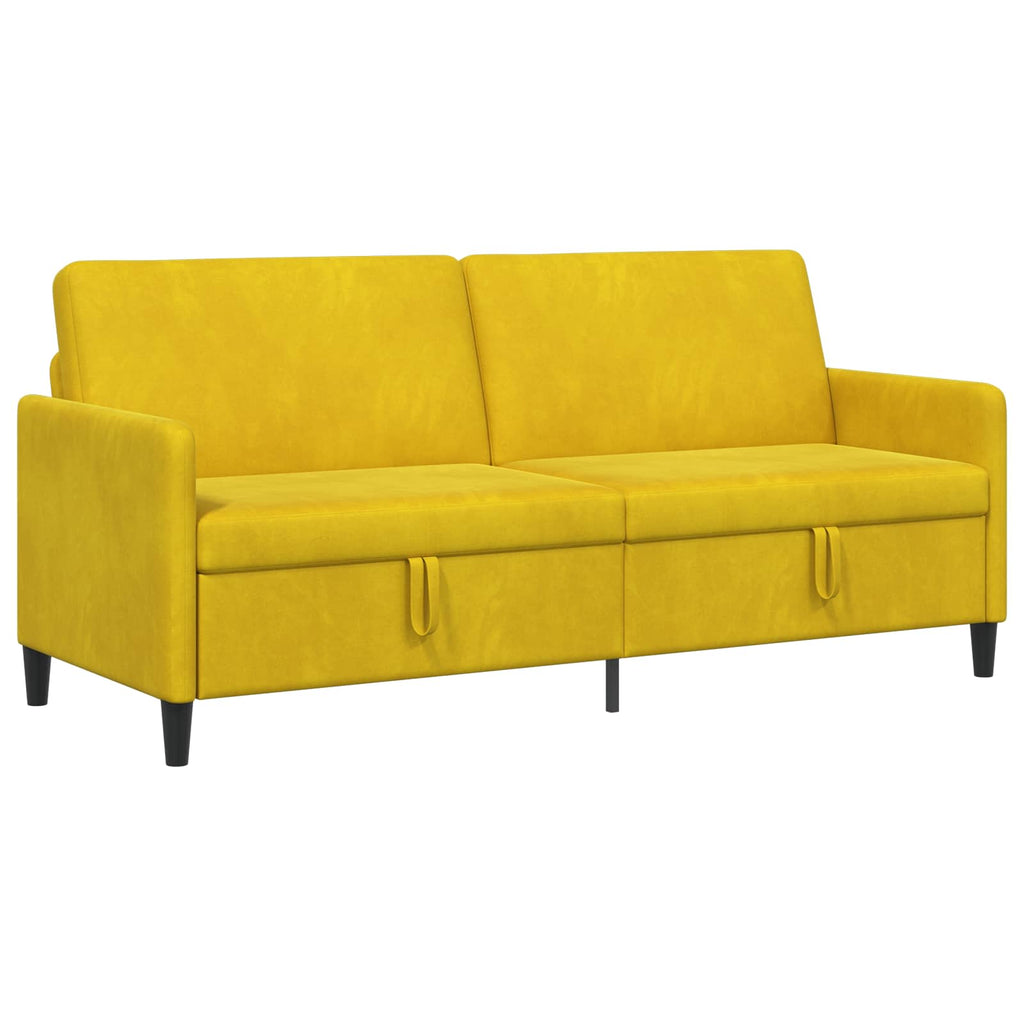 Sofa mit Stauraum Gelb 192 x 78 x 87 cm Polyester