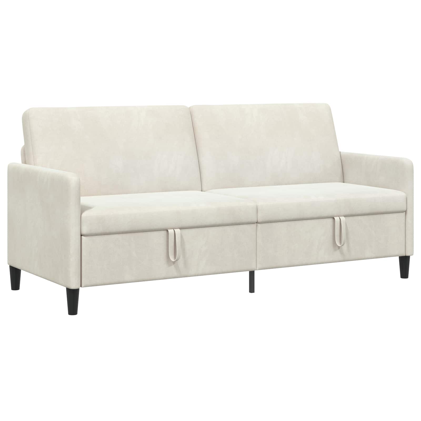 Sofa mit Stauraum Creme 192 x 78 x 87 cm Polyester