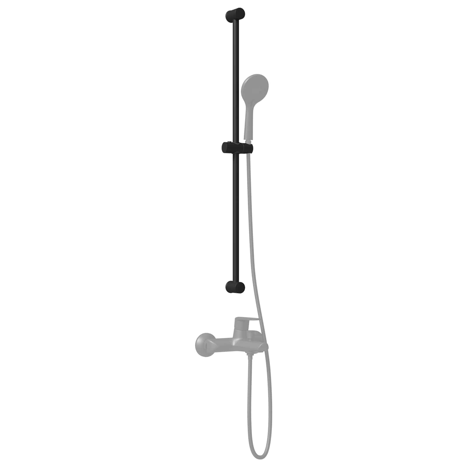 Duschkopfhalter Schwarz 101 cm Edelstahl