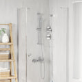 Duschsystem-Set Chrom 70 cm Edelstahl