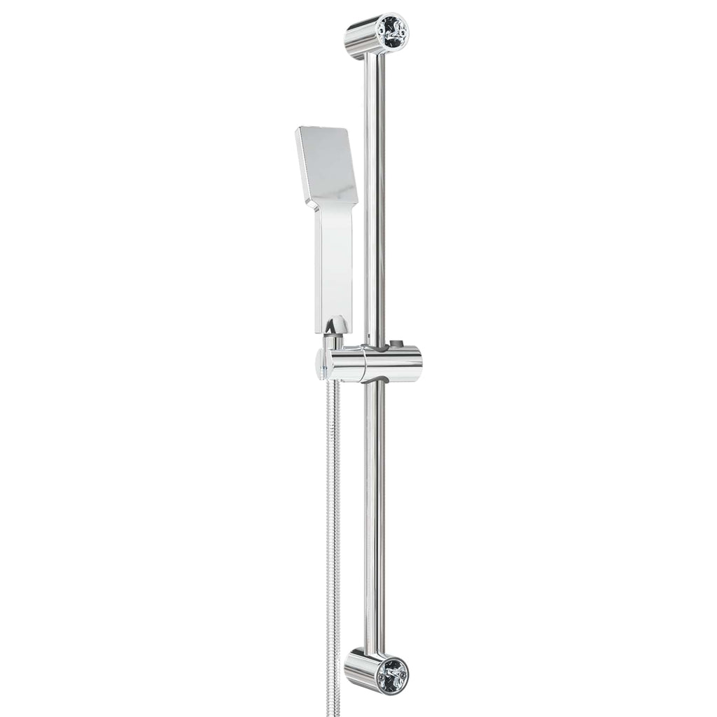 Duschsystem-Set Chrom 70 cm Edelstahl