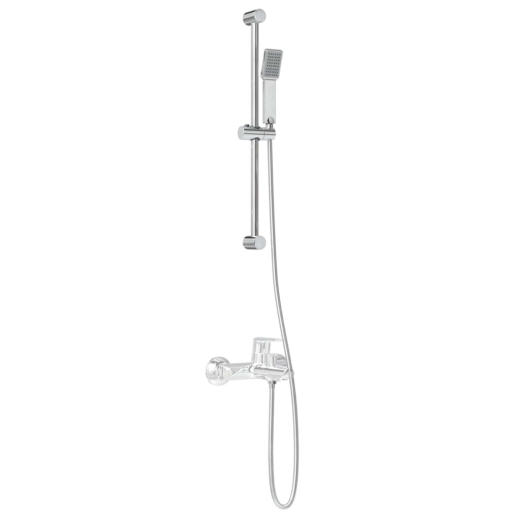 Duschsystem-Set Chrom 70 cm Edelstahl