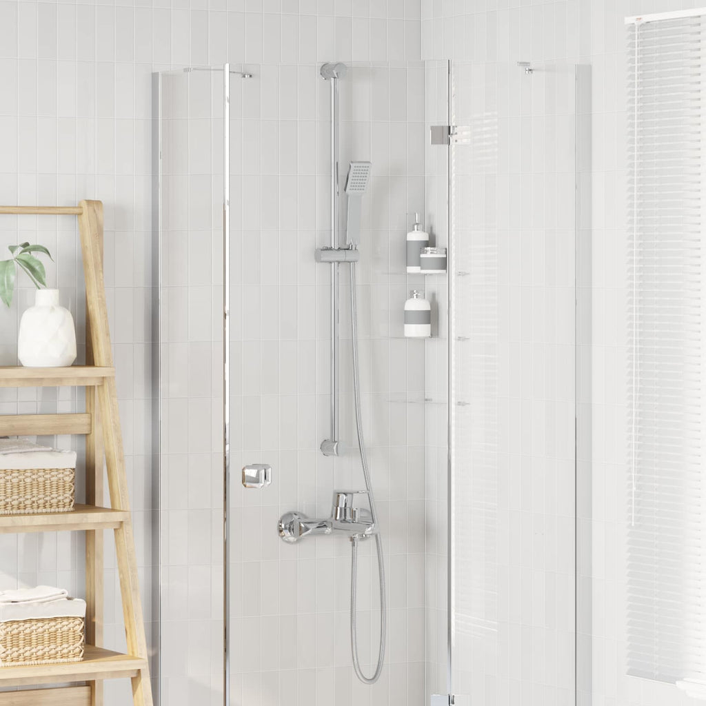 Duschsystem-Set Chrom 100 cm Edelstahl