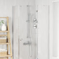 Duschsystem-Set Chrom 100 cm Edelstahl