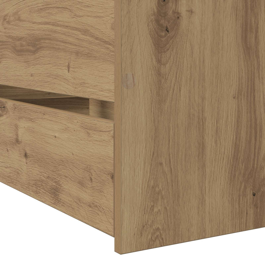 Bettrahmen mit Schubladen Kunsthandwerk Eiche Holzwerkstoff