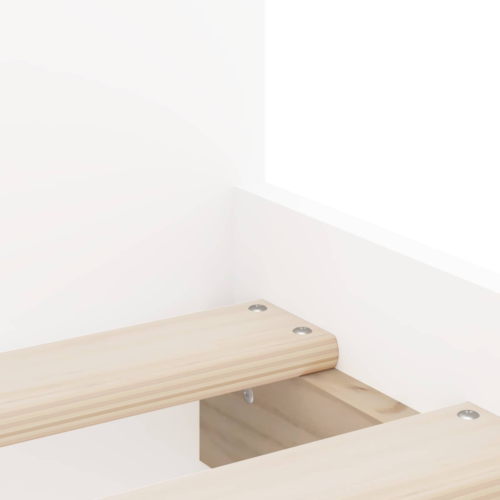 Bettrahmen Weiß Holzwerkstoff