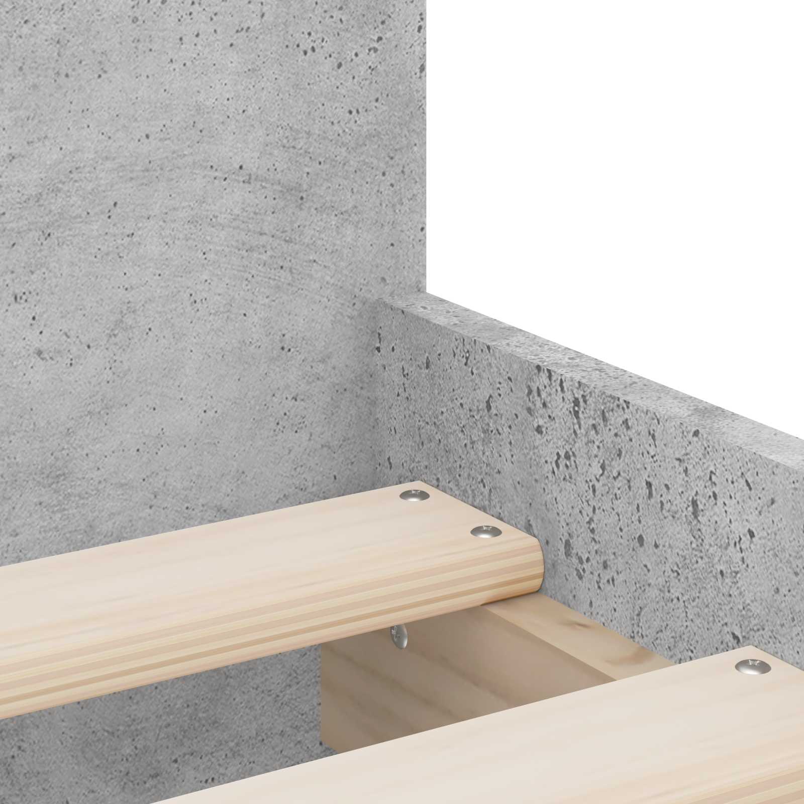 Bettrahmen Grau Sonoma Holzwerkstoff