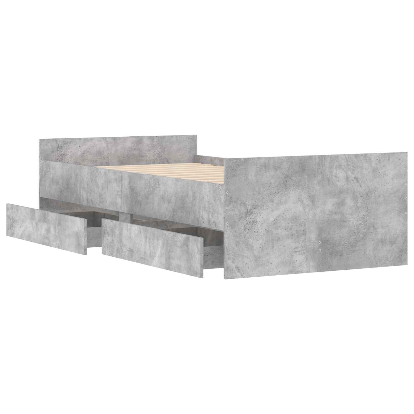 Bettrahmen Grau Sonoma Holzwerkstoff