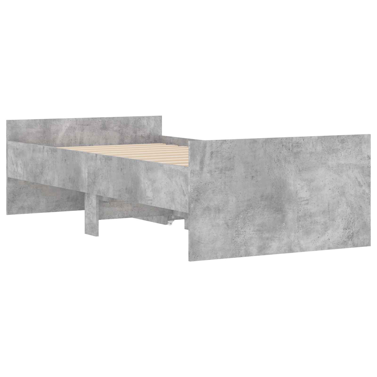 Bettrahmen Grau Sonoma Holzwerkstoff
