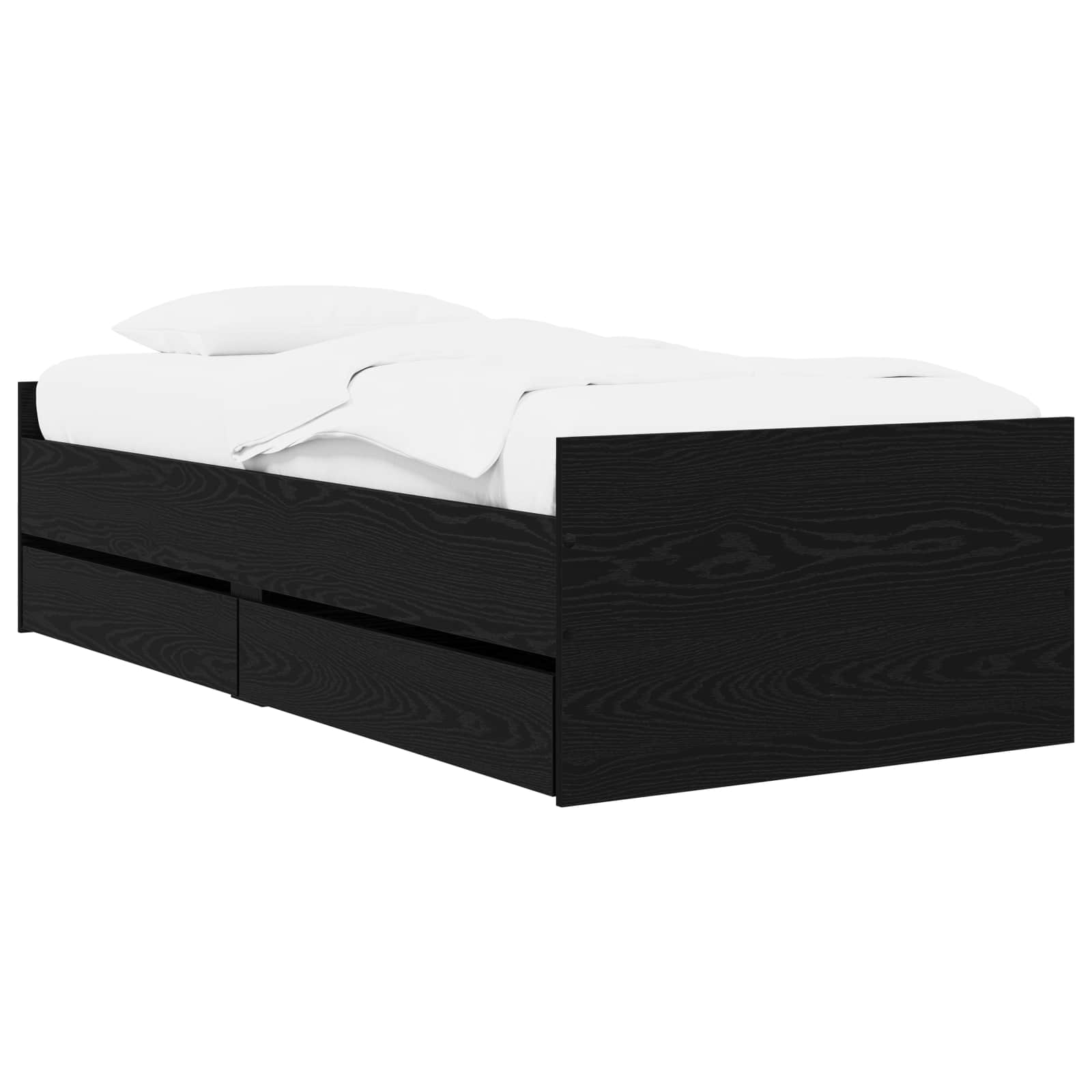 Bettrahmen Schwarze Eiche Holzwerkstoff