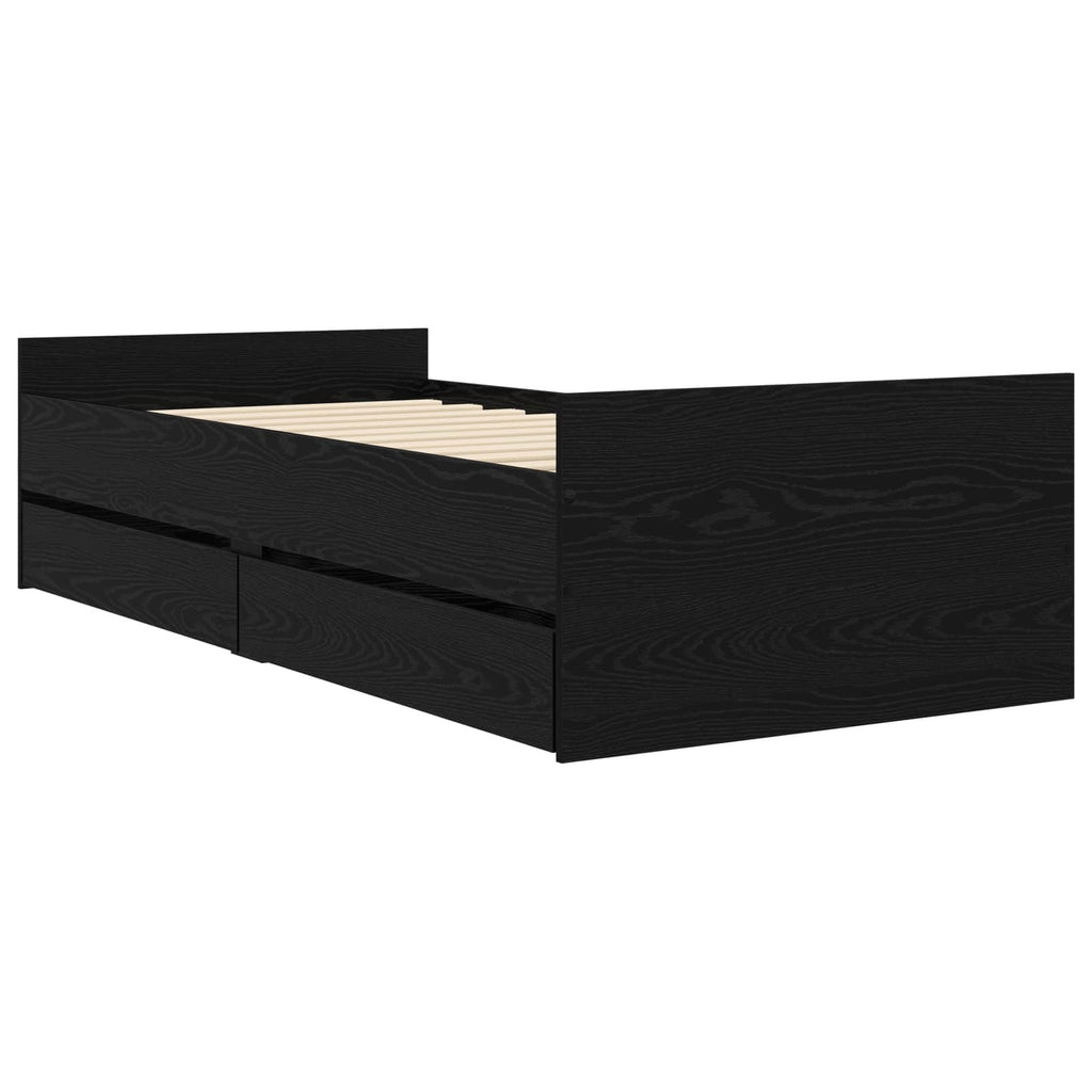 Bettrahmen Schwarze Eiche Holzwerkstoff