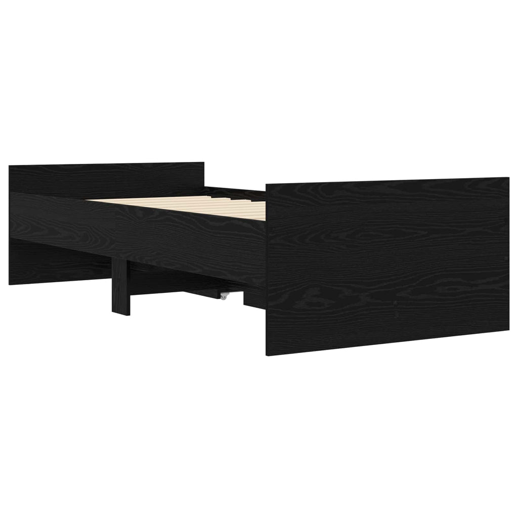 Bettrahmen Schwarze Eiche Holzwerkstoff