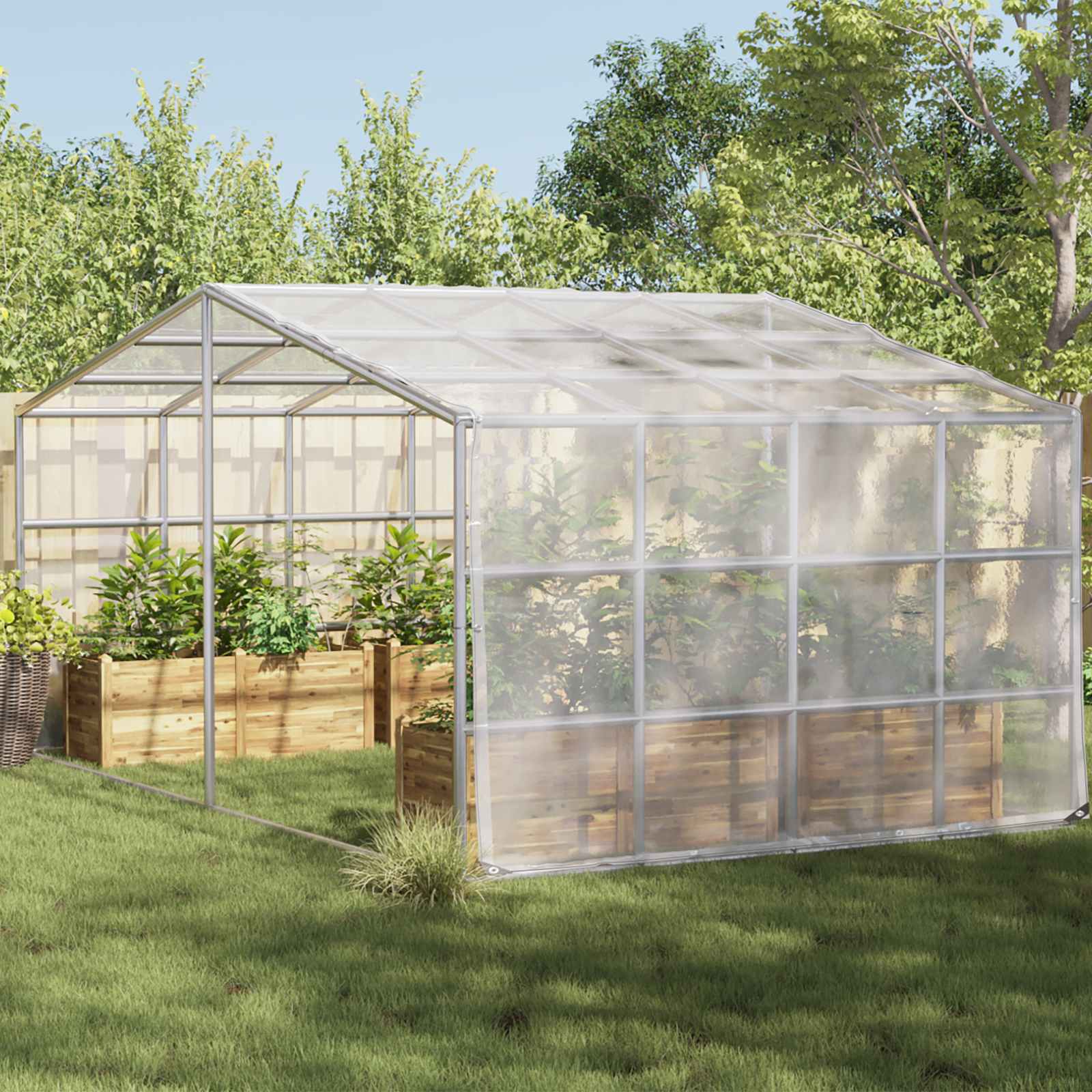 Pflanzenabdeckung Transparent 5 x 8 m PE