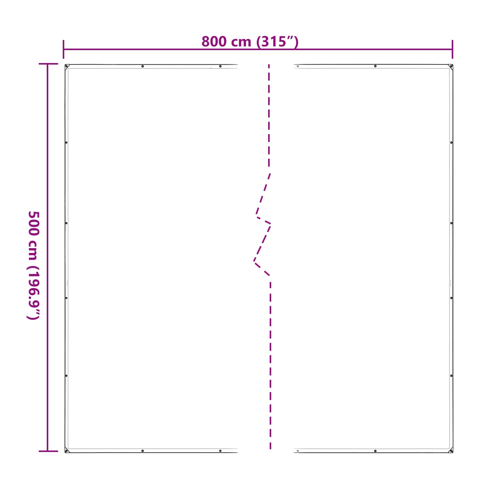 Pflanzenabdeckung Transparent 5 x 8 m PE