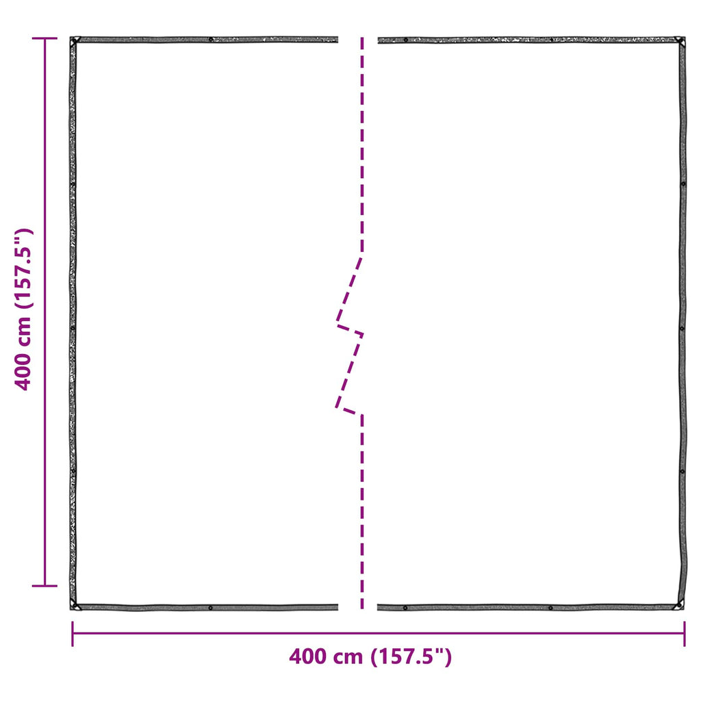 Pflanzenabdeckung Transparent 4 x 4 m PE