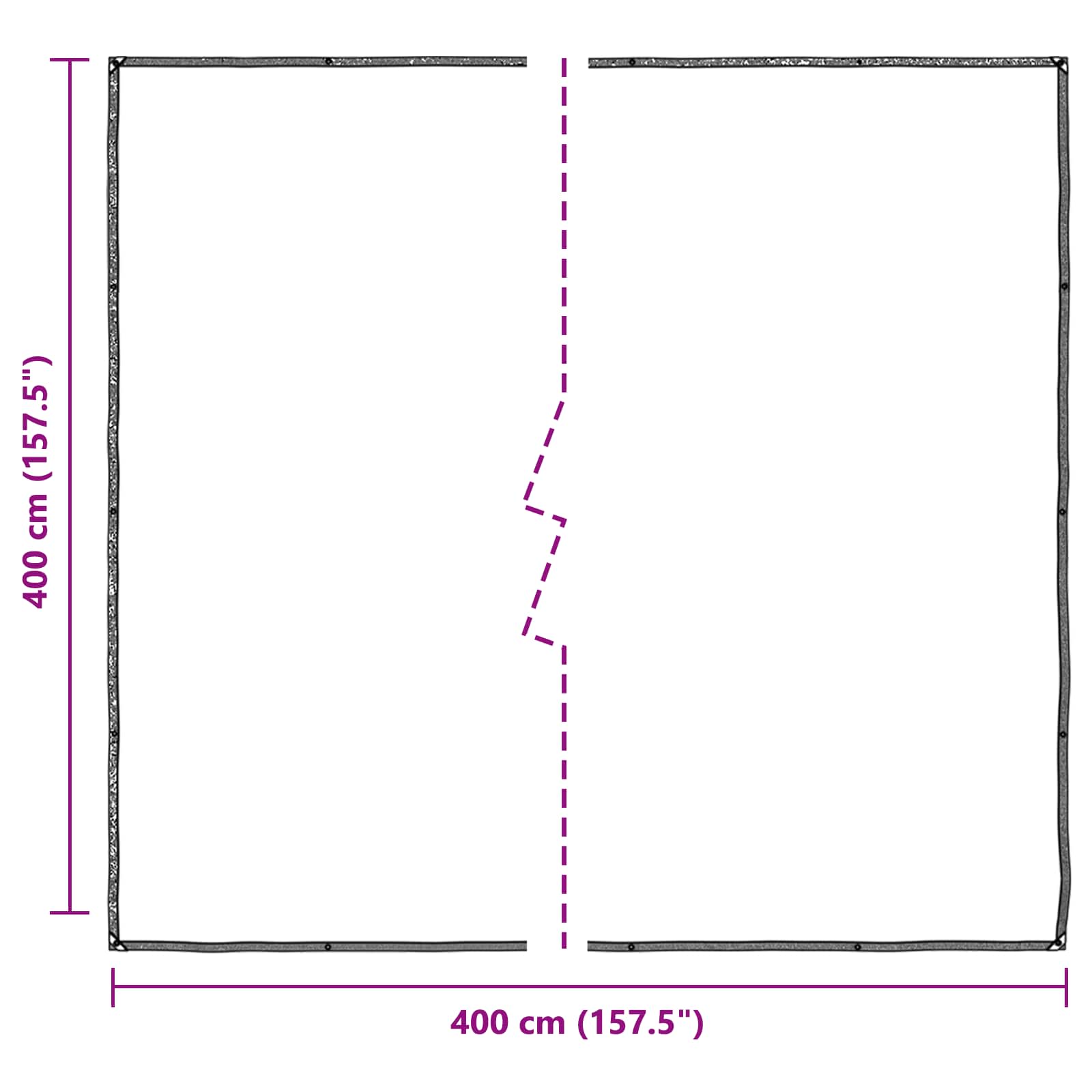 Pflanzenabdeckung Transparent 4 x 4 m PE