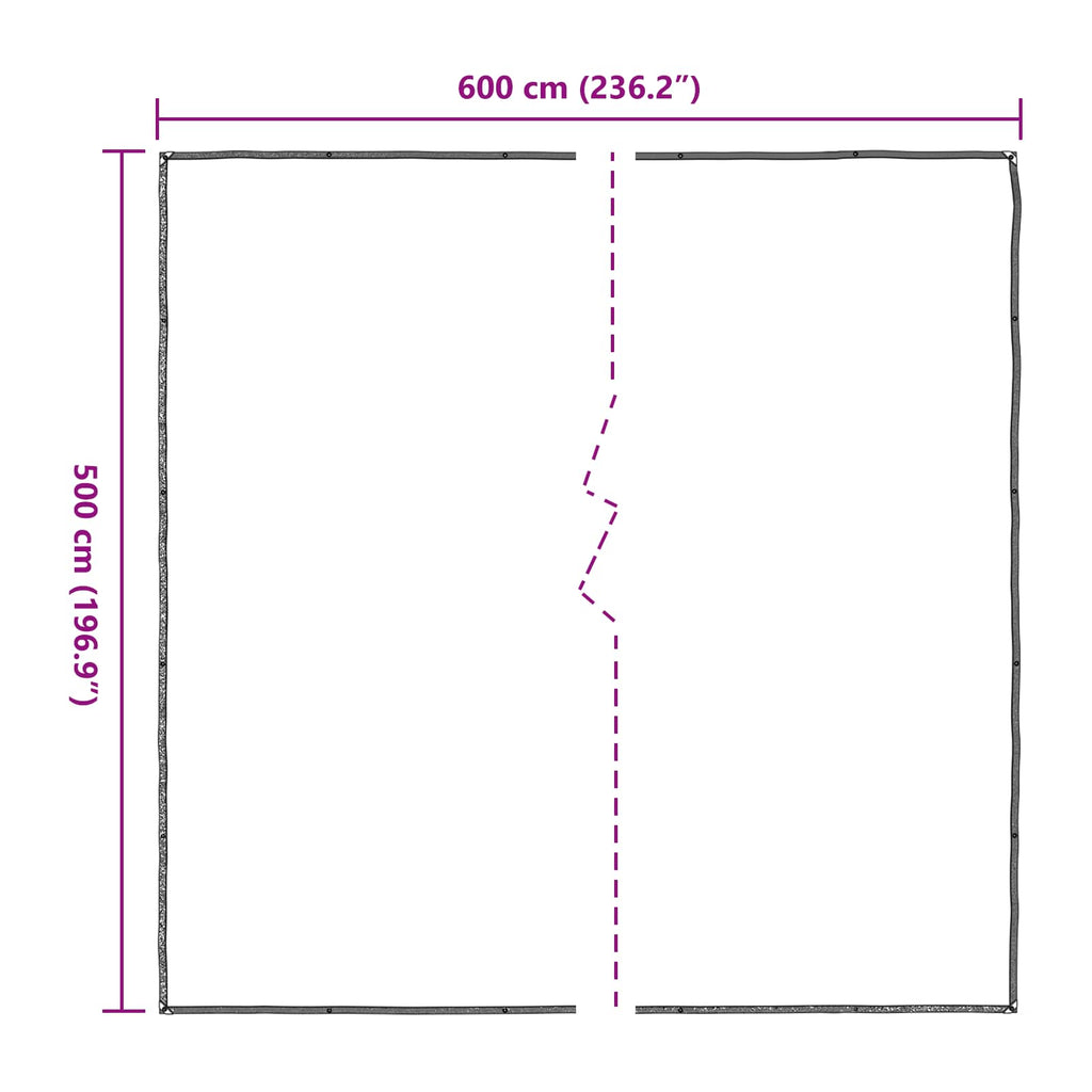 Pflanzenabdeckung Transparent 5 x 6 m PE