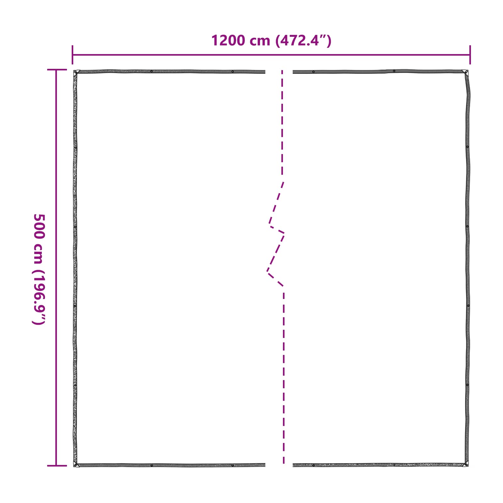 Pflanzenabdeckung Transparent 5 x 12 m PE
