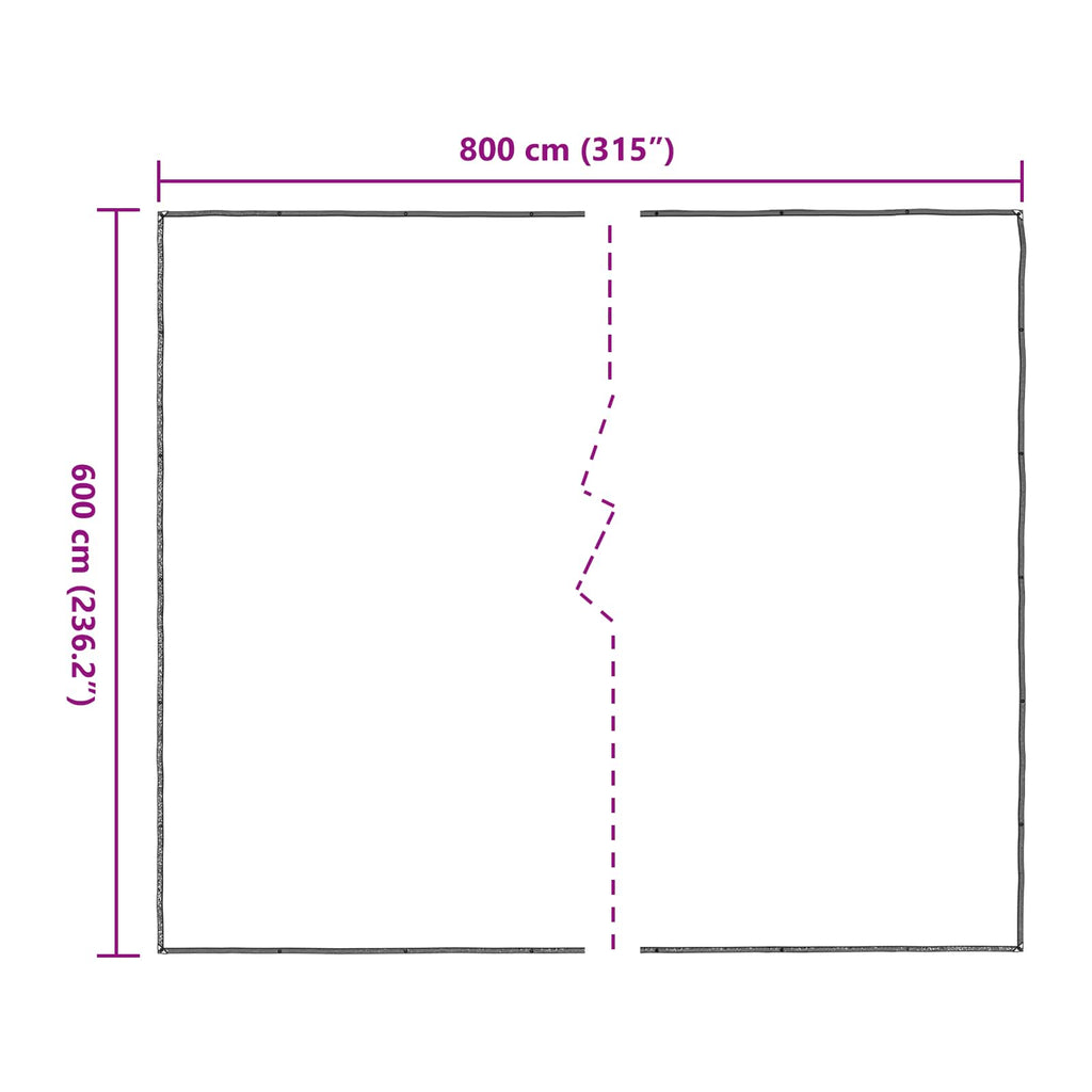 Pflanzenabdeckung Transparent 6 x 8 m PE