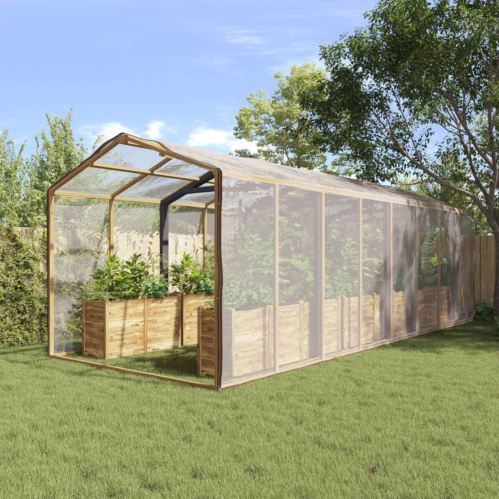 Pflanzenabdeckung Transparent 6 x 10 m PE