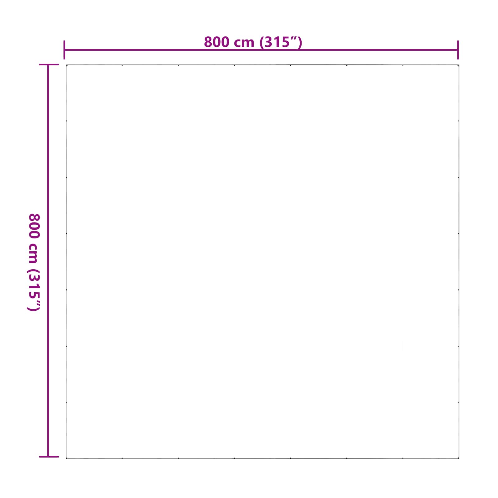 Pflanzenabdeckung Transparent 8 x 8 m PVC