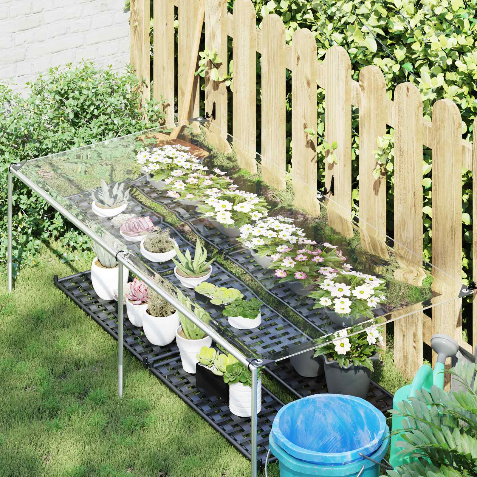 Pflanzenabdeckung Transparent 2,5 x 1 m PVC