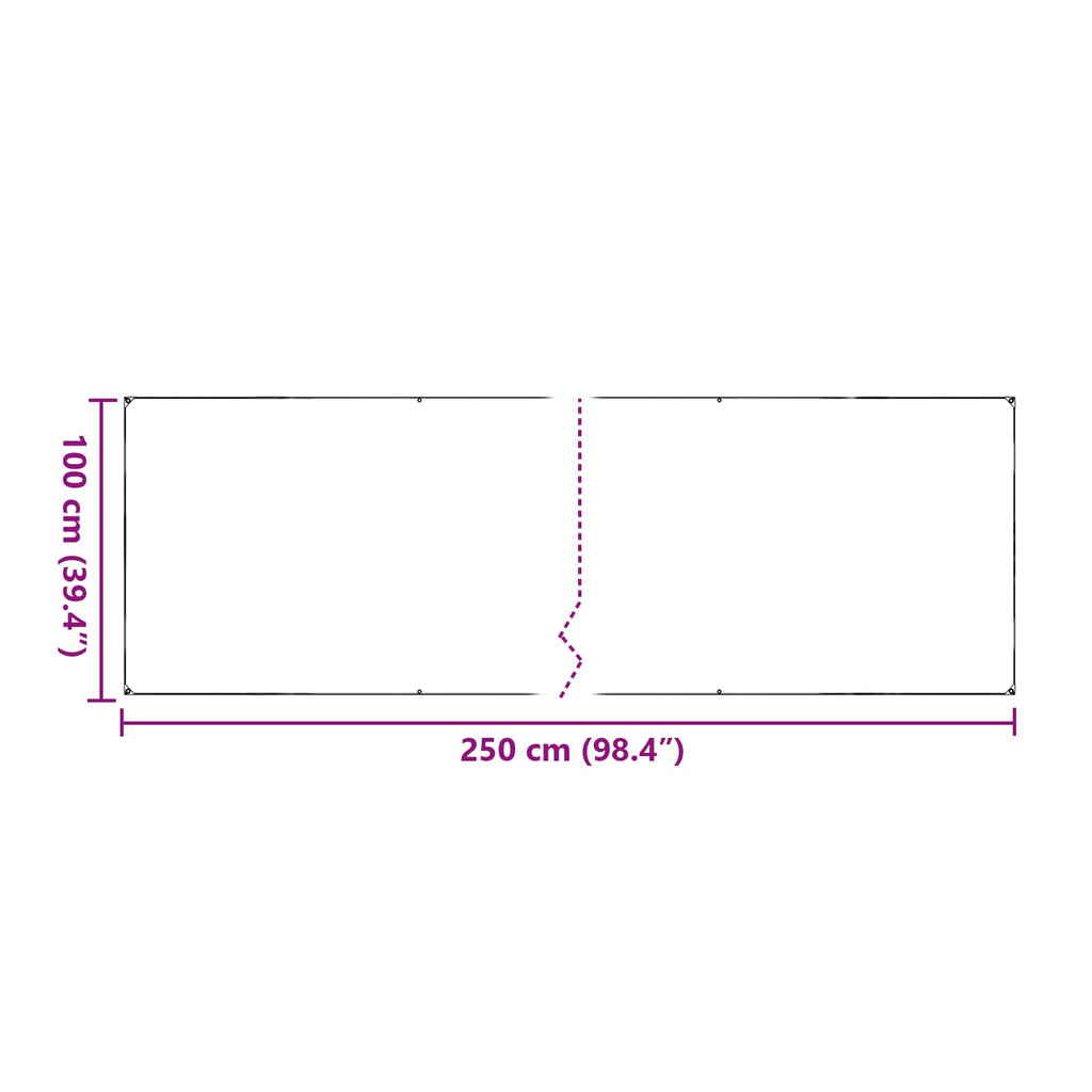 Pflanzenabdeckung Transparent 2,5 x 1 m PVC