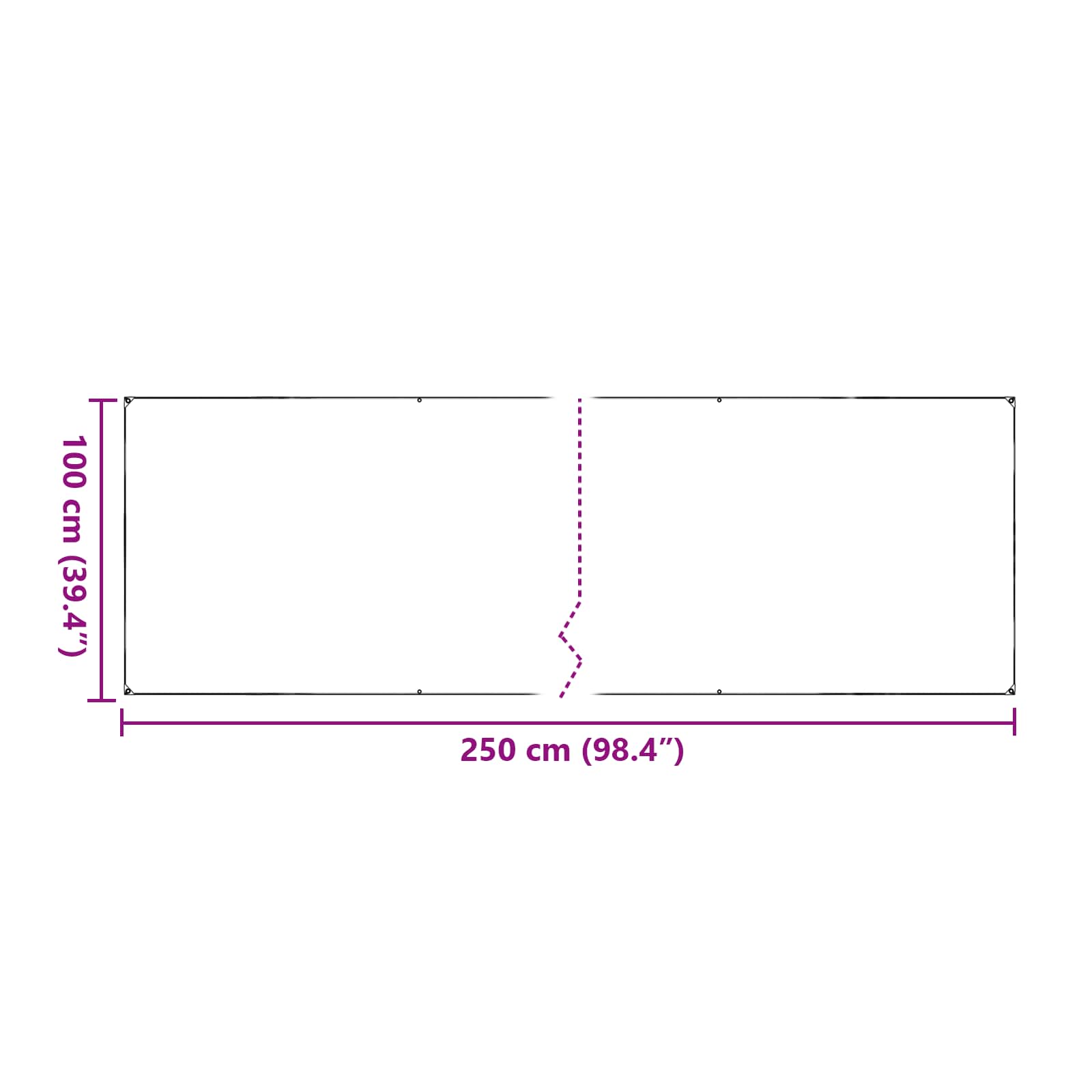 Pflanzenabdeckung Transparent 2,5 x 1 m PVC