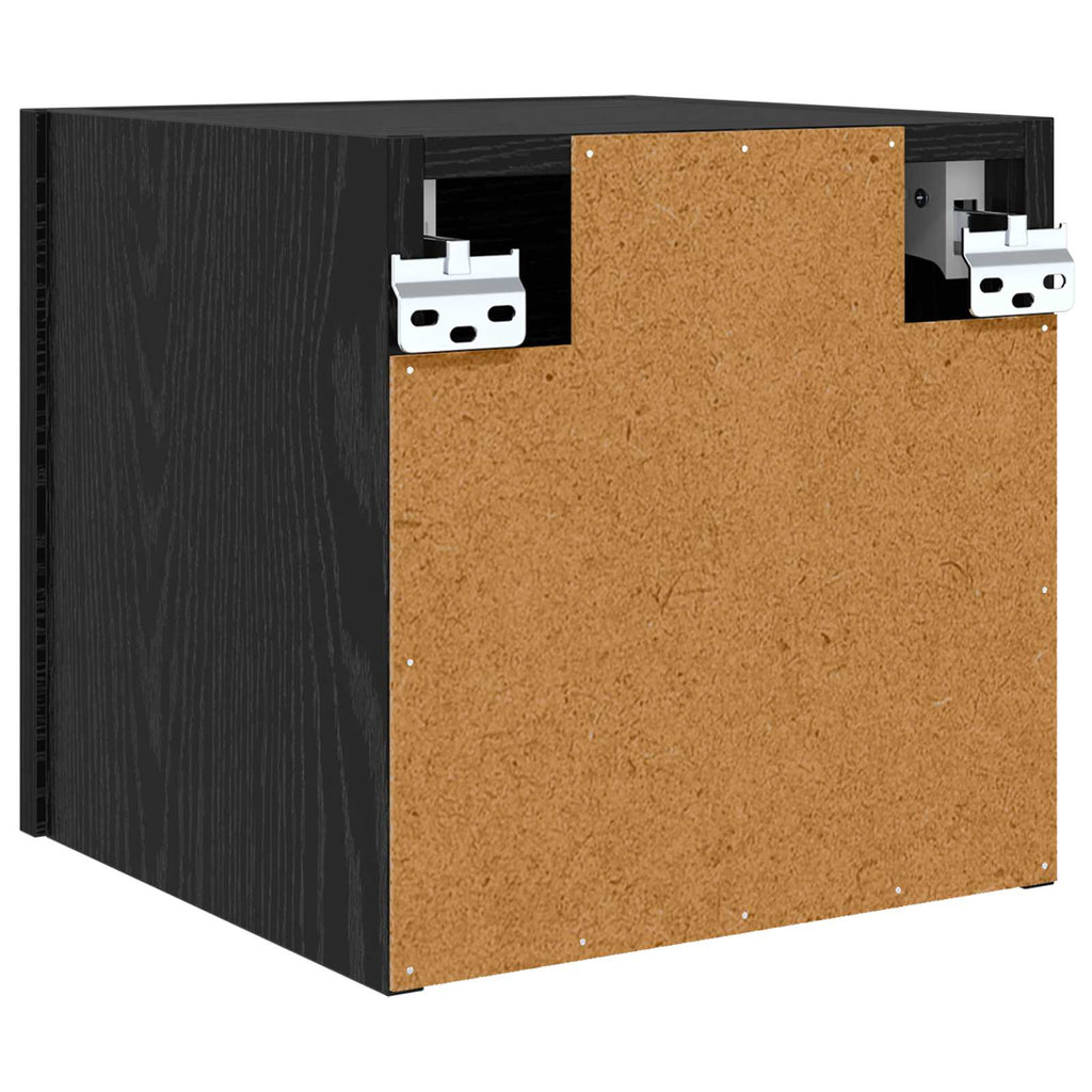 Wandmontiertes TV-Regal 4 pcs Schwarze Eiche 30,5 x 30 x 30 cm