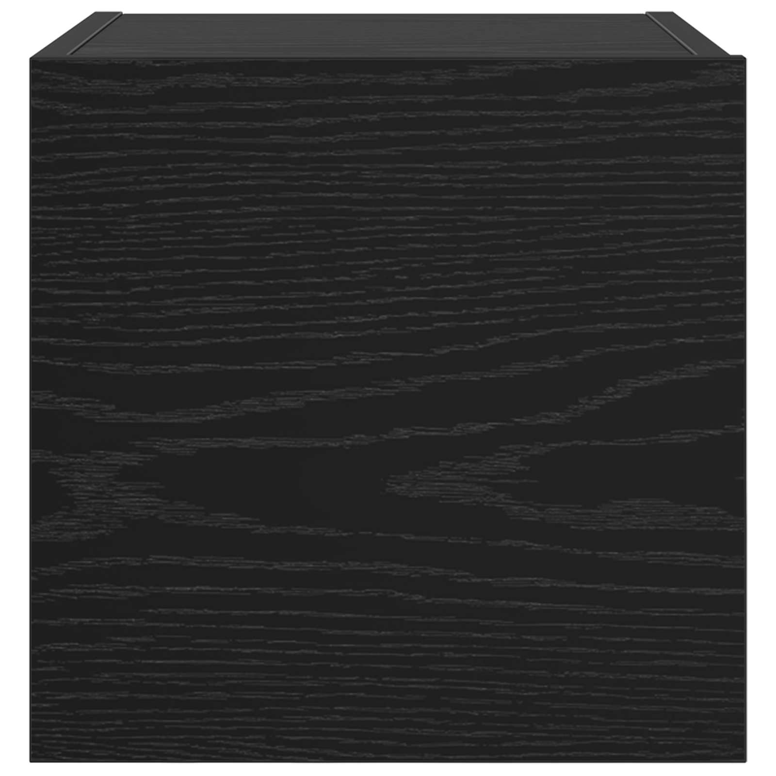 Wandmontiertes TV-Regal 4 pcs Schwarze Eiche 30,5 x 30 x 30 cm