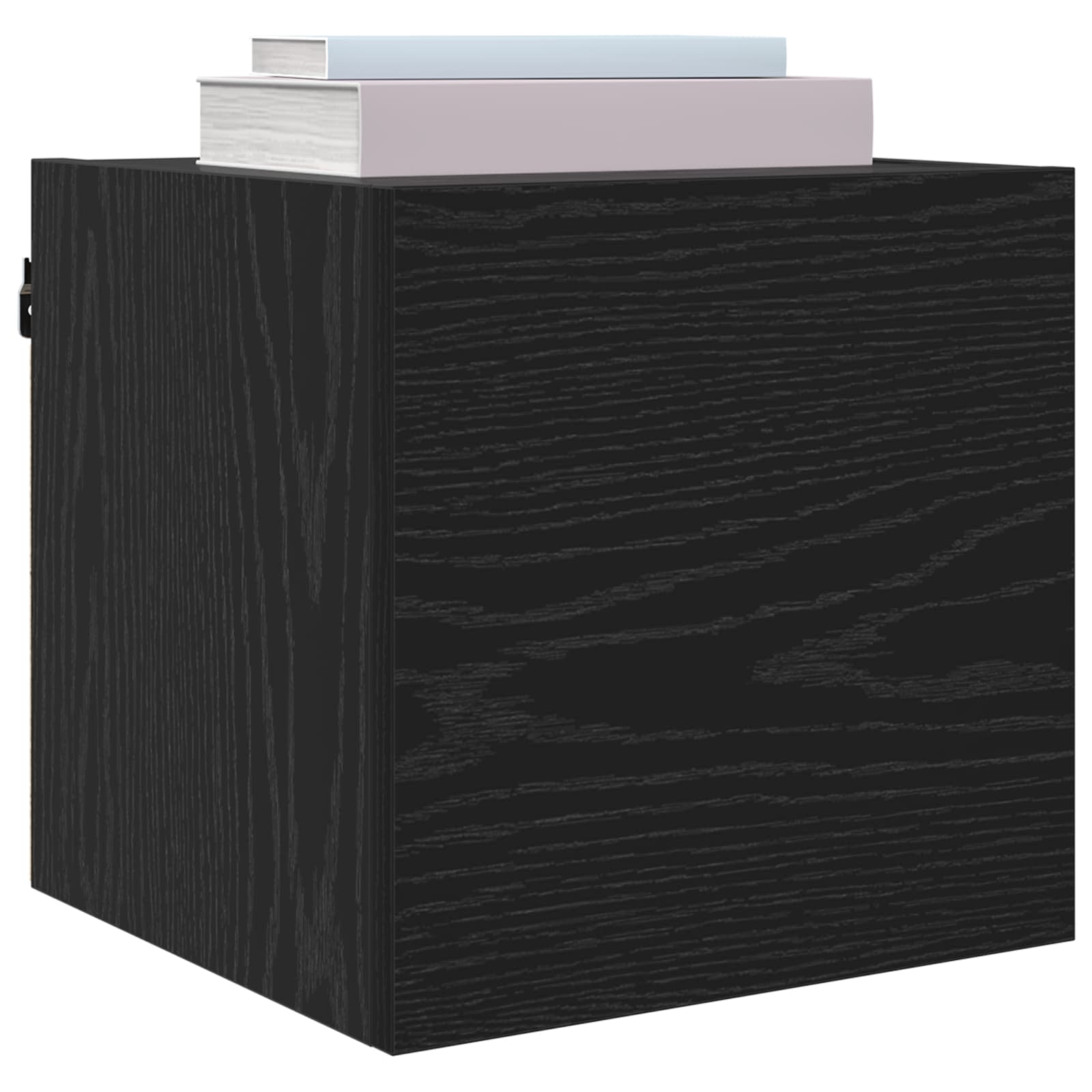 Wandmontiertes TV-Regal 4 pcs Schwarze Eiche 30,5 x 30 x 30 cm