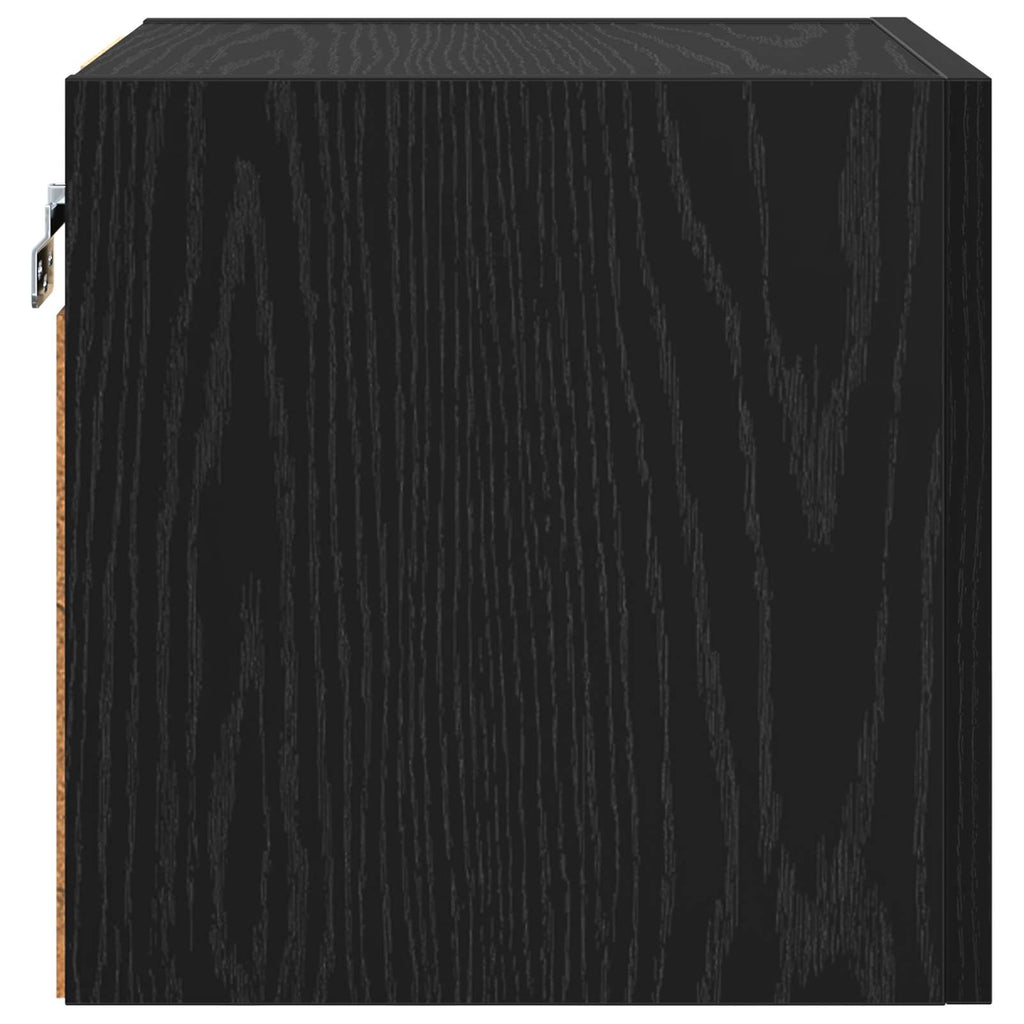 Wandmontiertes TV-Regal 4 pcs Schwarze Eiche 30,5 x 30 x 30 cm