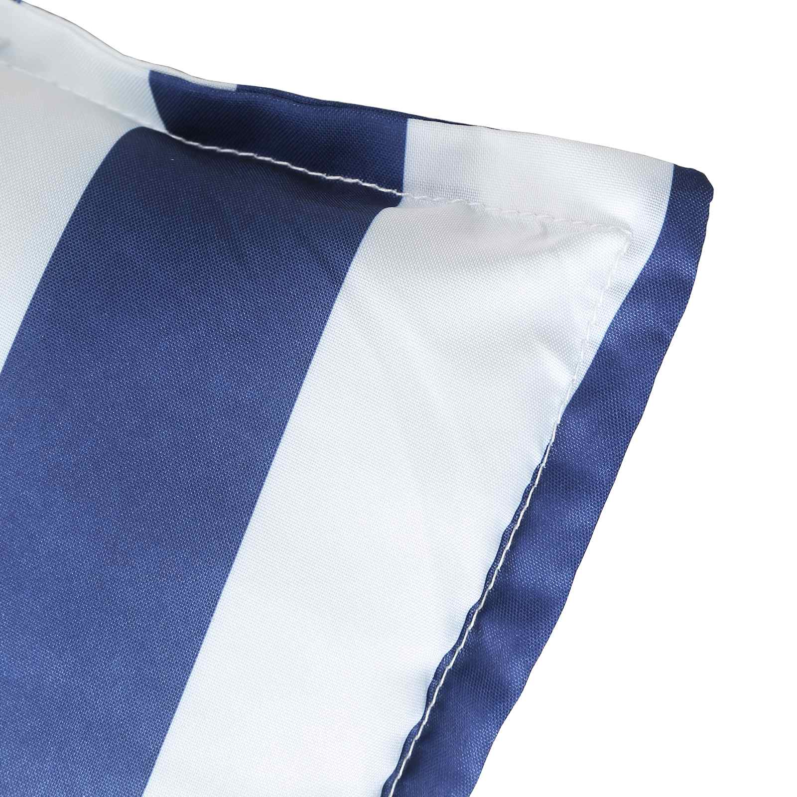 Kissen für draußen 2 pcs Blau und Weiß 120 x 50 x 7 cm Stoff
