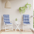 Kissen für draußen 2 pcs Blau und Weiß 120 x 50 x 7 cm Stoff