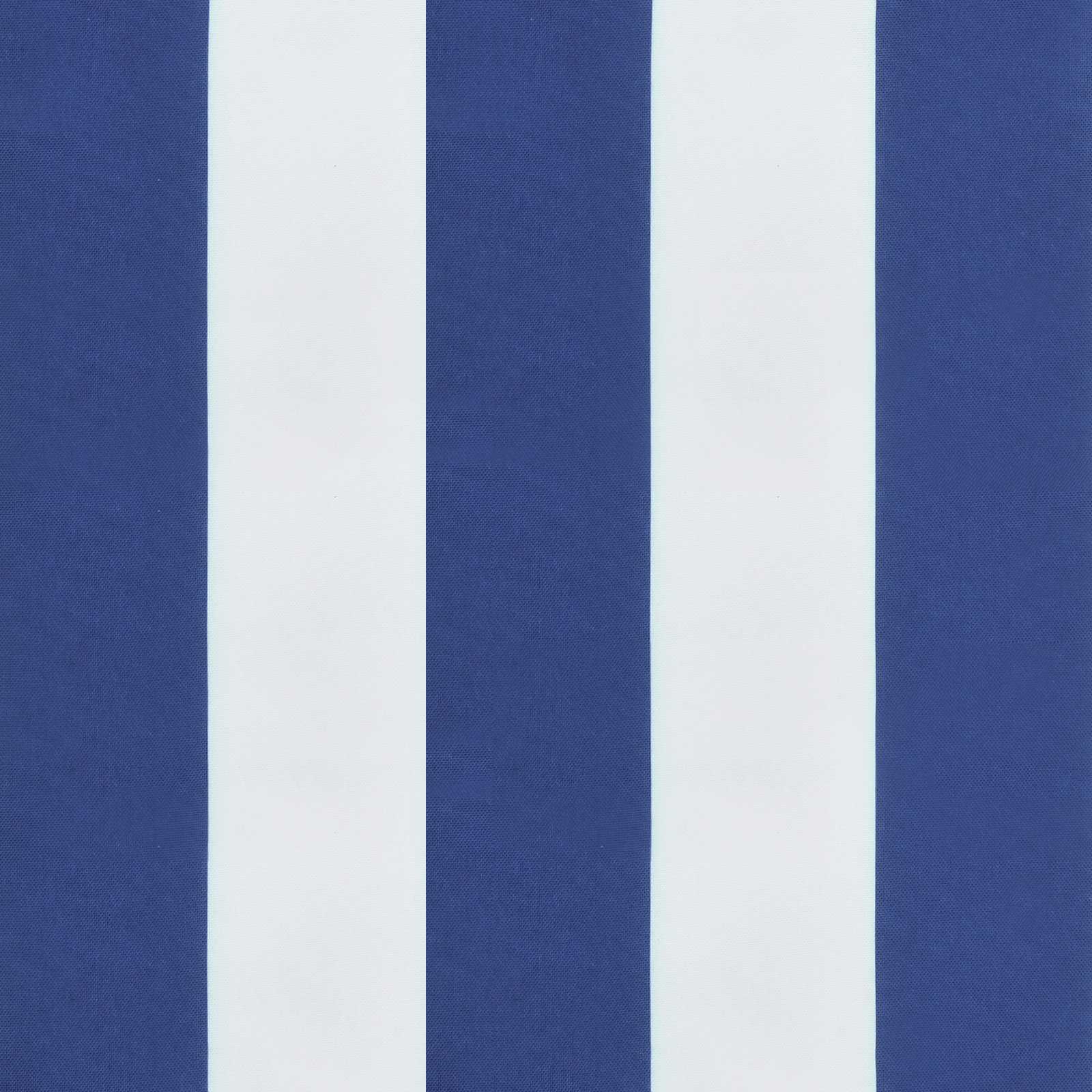 Kissen für draußen 4 pcs Blau und Weiß 120 x 50 x 7 cm Stoff