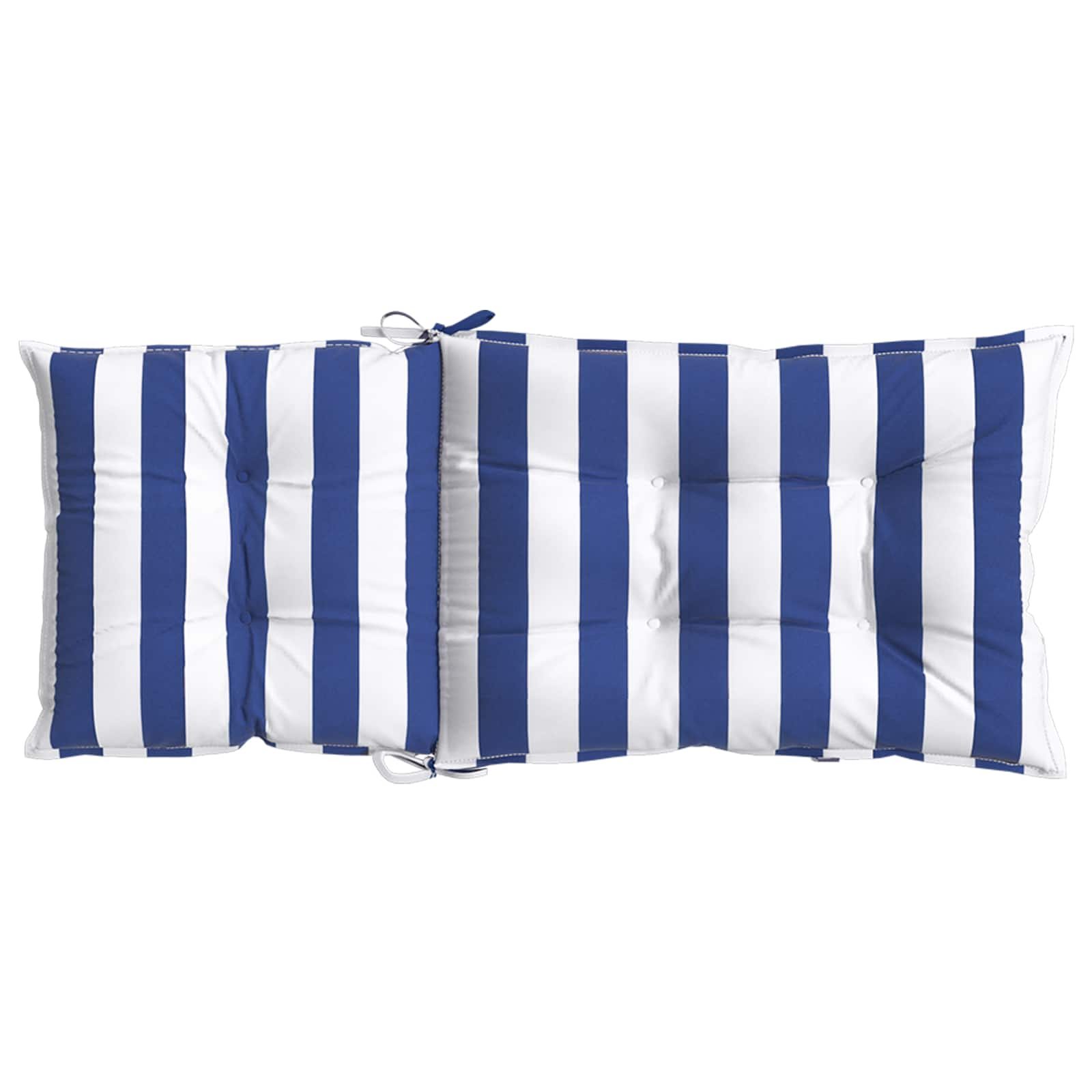 Outdoor-Kissen 6 Stück Blau und Weiß 120 x 50 x 7 cm Stoff