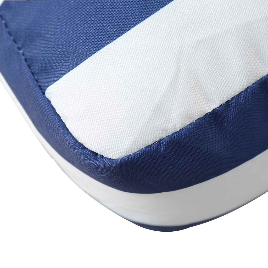 Kissen für draußen 3 pcs Blau und Weiß 103 x 58 x 10 cm Stoff