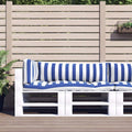 Kissen für draußen 3 pcs Blau und Weiß 103 x 58 x 10 cm Stoff