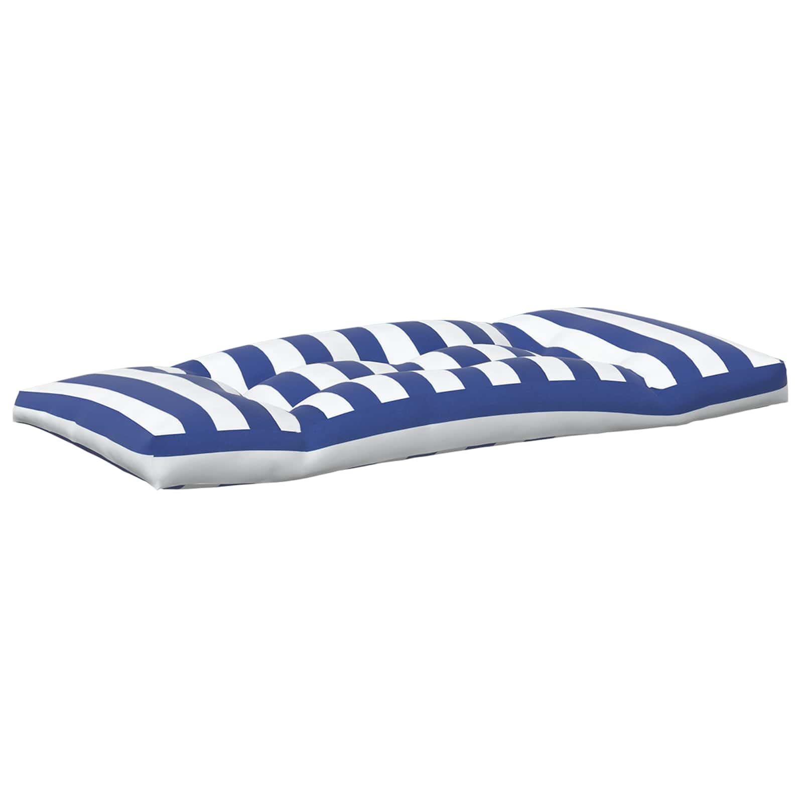 Kissen für draußen 3 pcs Blau und Weiß 103 x 58 x 10 cm Stoff
