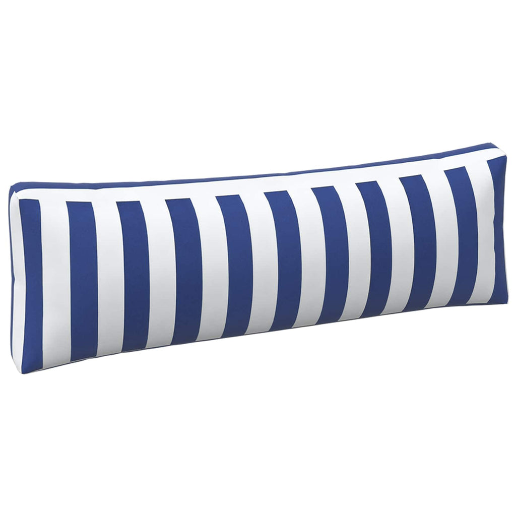 Kissen für draußen 3 pcs Blau und Weiß 103 x 58 x 10 cm Stoff