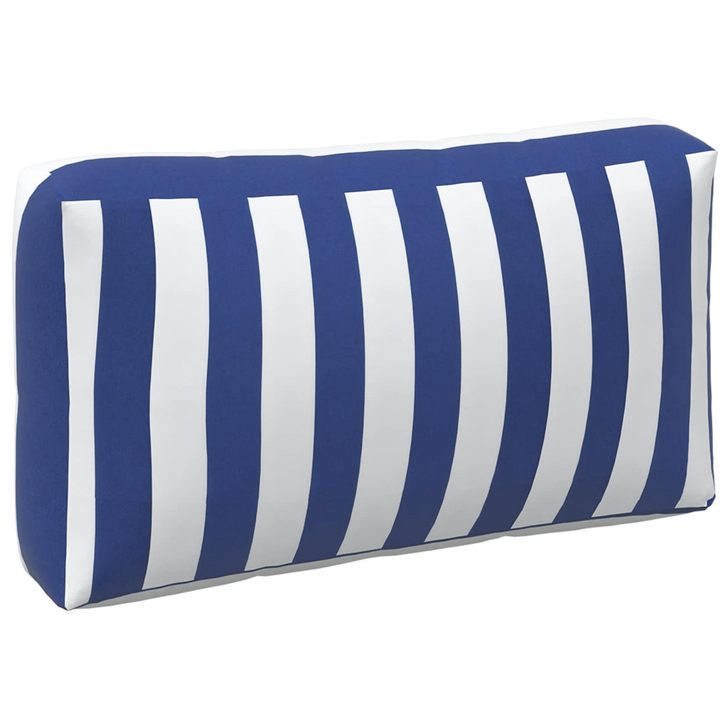 Kissen für draußen 3 pcs Blau und Weiß 103 x 58 x 10 cm Stoff