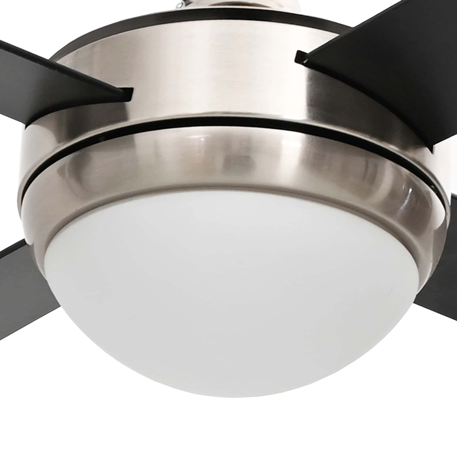 Deckenventilator mit Licht und Fernbedienung Ø 130 cm Schwarz